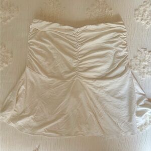 White Ruched Skirt